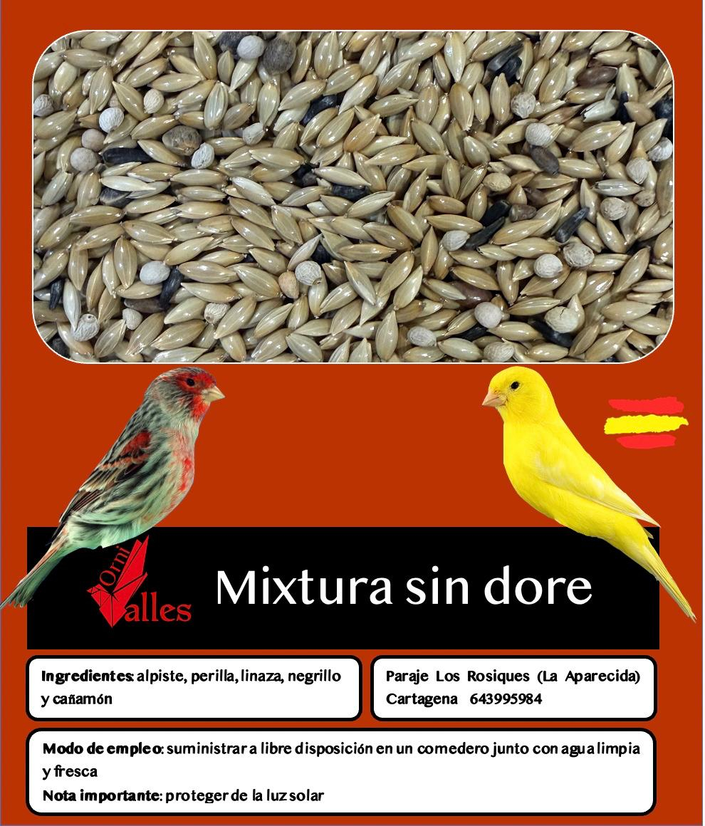Mixtura Sin Dore con Perilla para Canarios