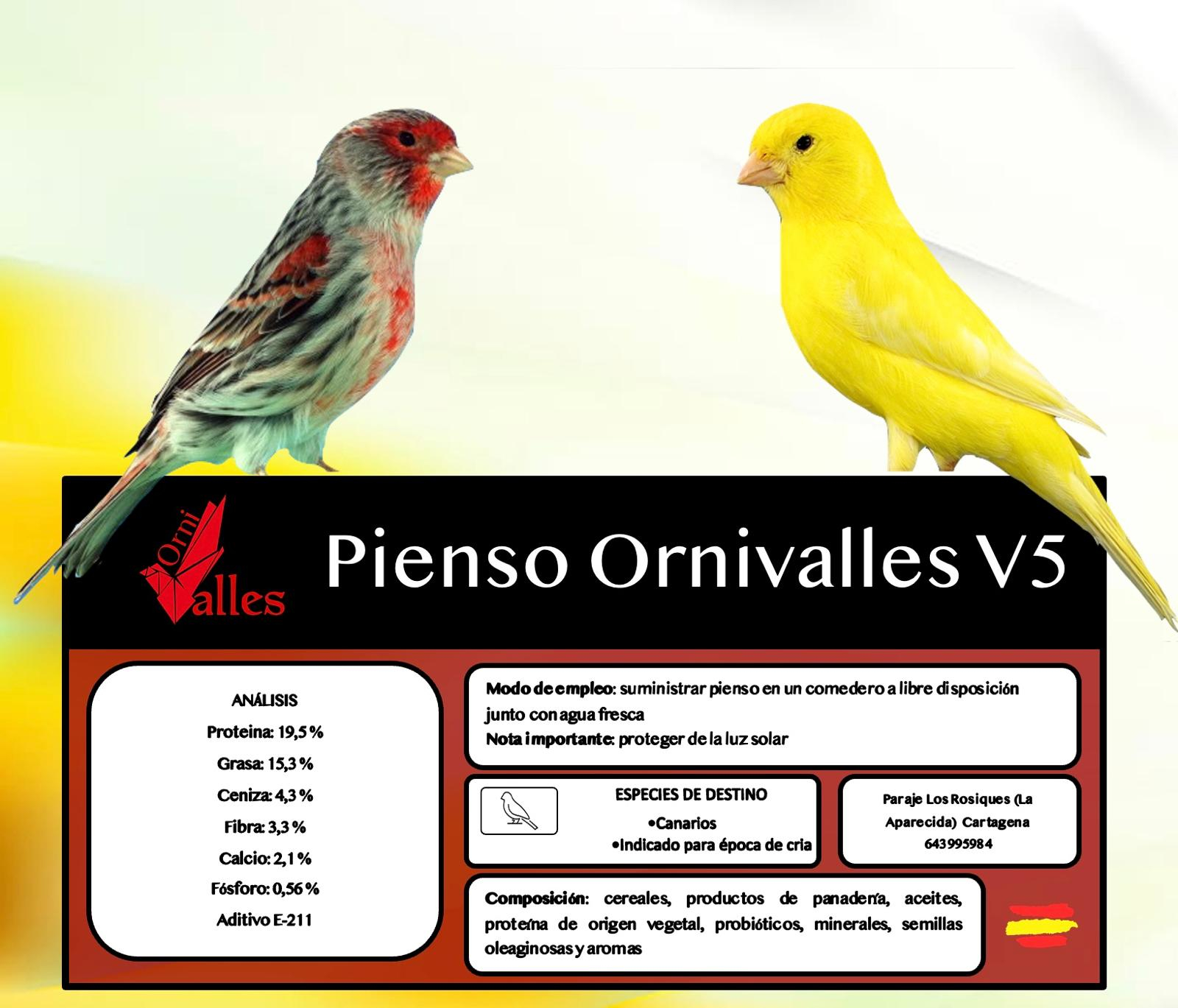 Pienso V5 para Canarios